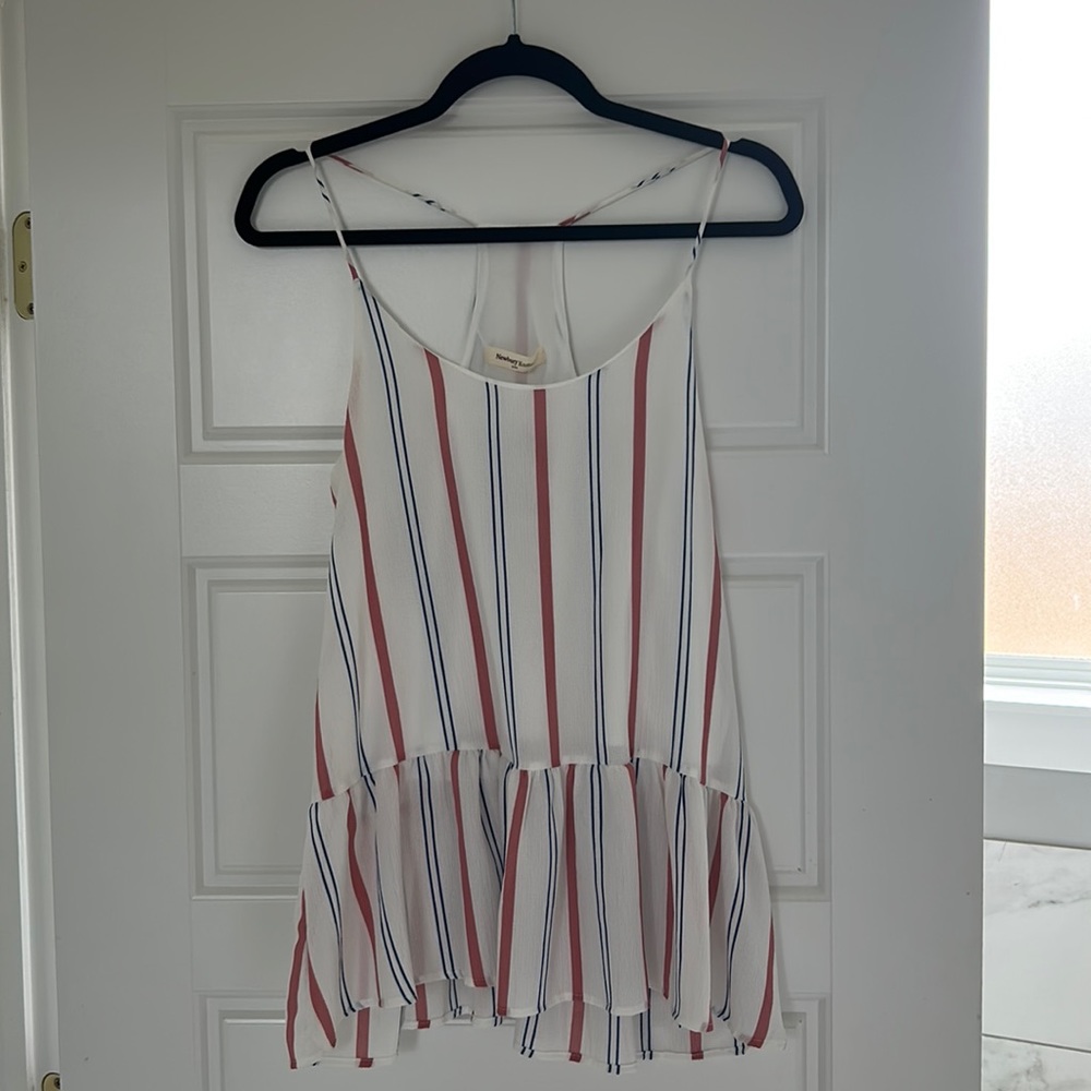 Striped Peplum Tank
